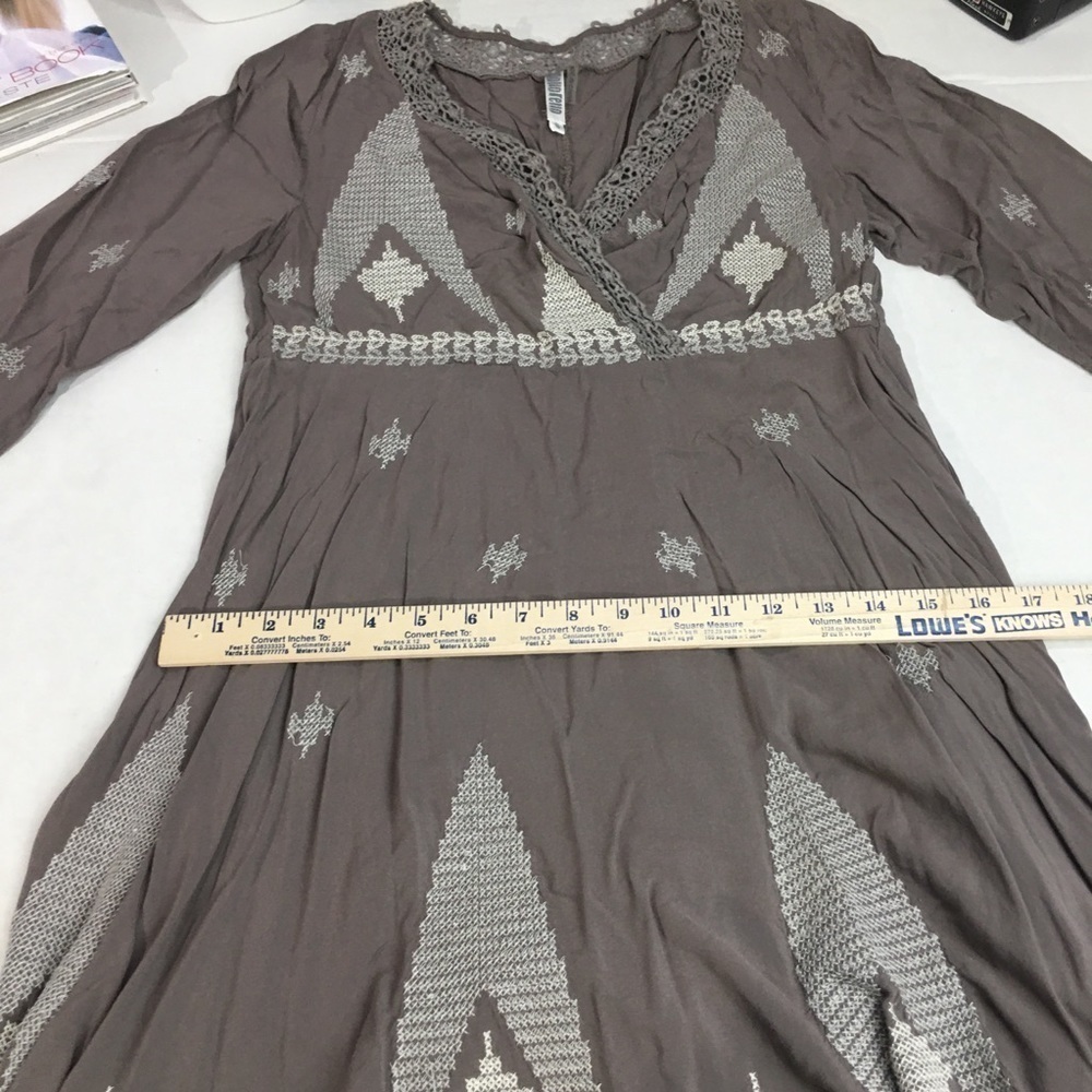 Monoreno Boho Embroidered Dress | 100% Rayon · Festival / Cottagecore - Picture 11 of 12